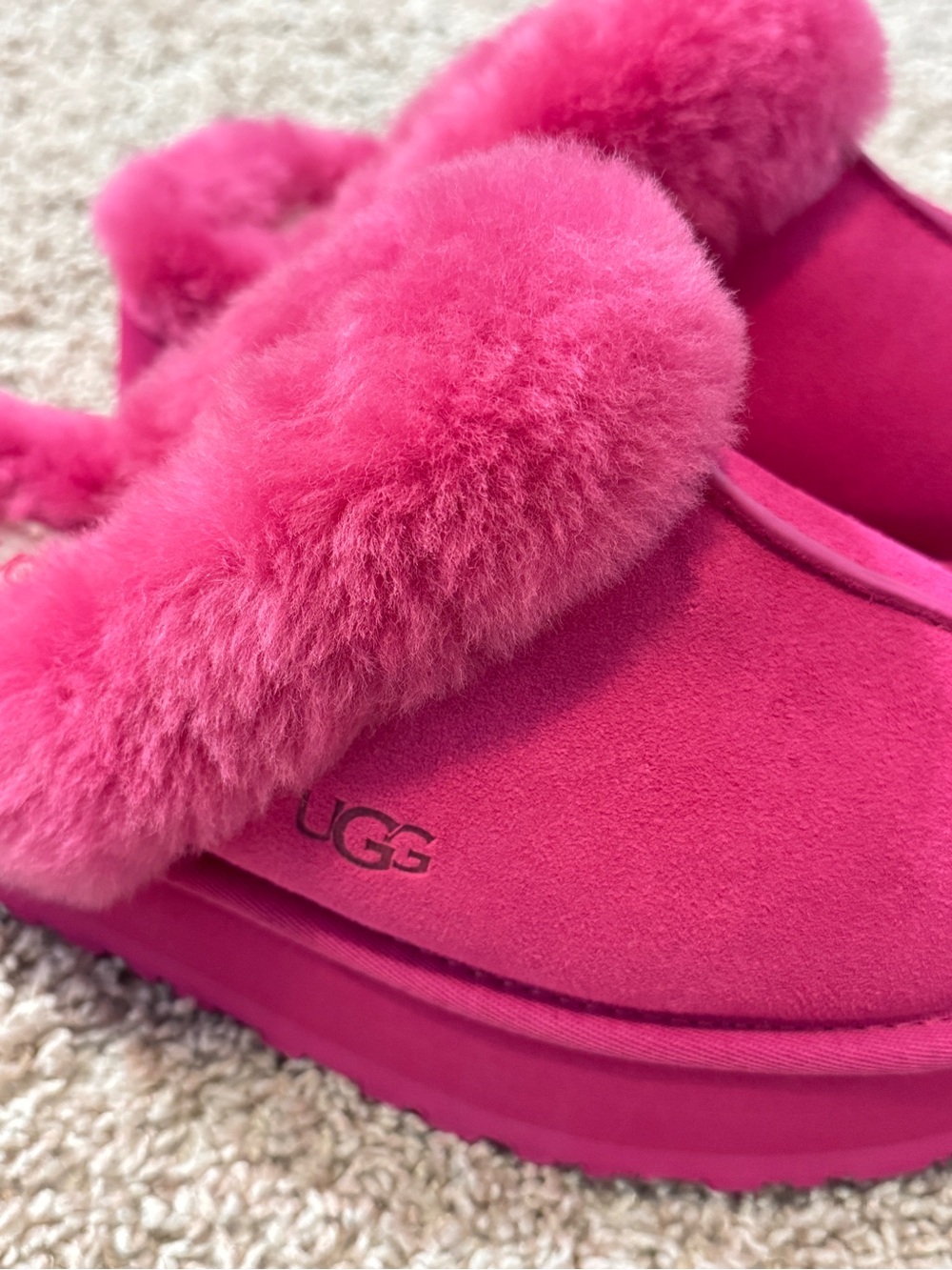 Ugg Disquette Women's Size 7 Pink Platform Slippers - Picture 8 of 10